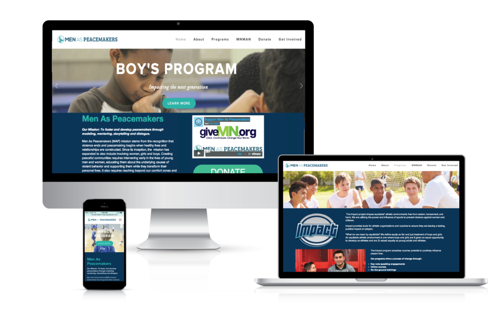 Men As Peacemakers website work